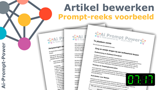 Artikel bewerken prompt-reeks voorbeeld