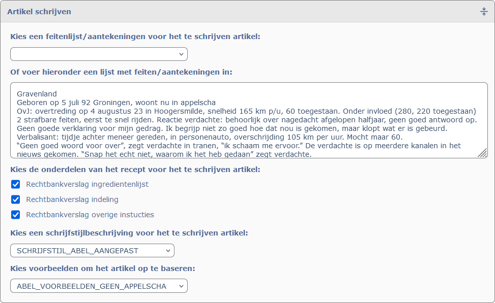 Prompt-template artikel schrijven