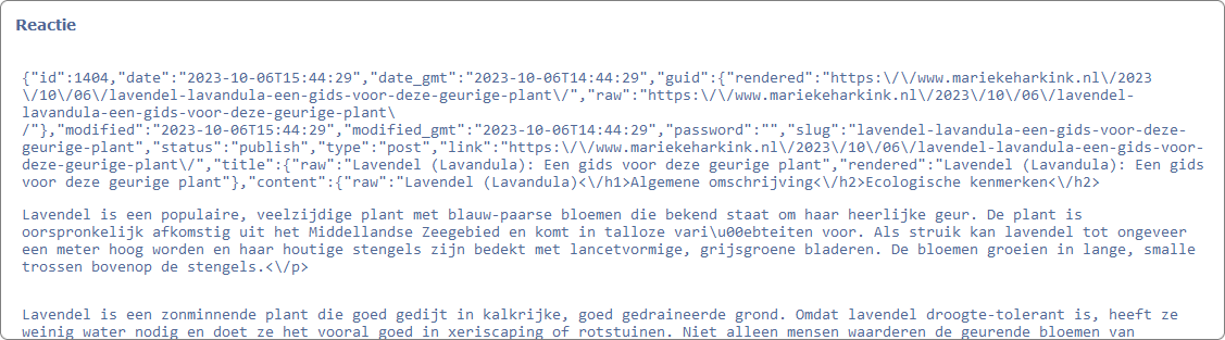 plant gebruiker API response