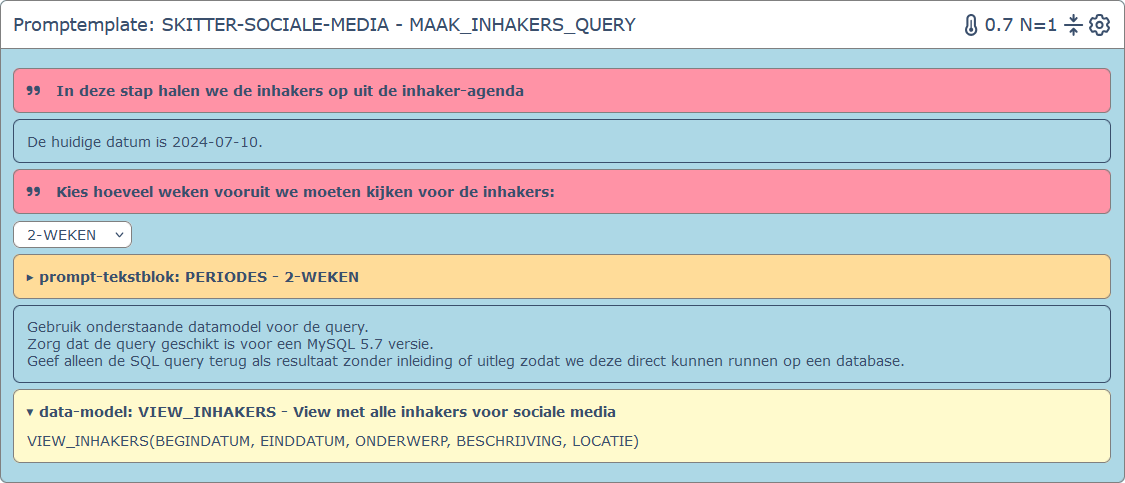 Inhaker query maken